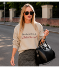 Booked Up & Unbothered Crewneck Sweatshirt – Sand & Sport Grey