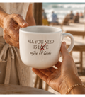 All You Need Is Coffee & Books Latte Mug – 25oz Ceramic