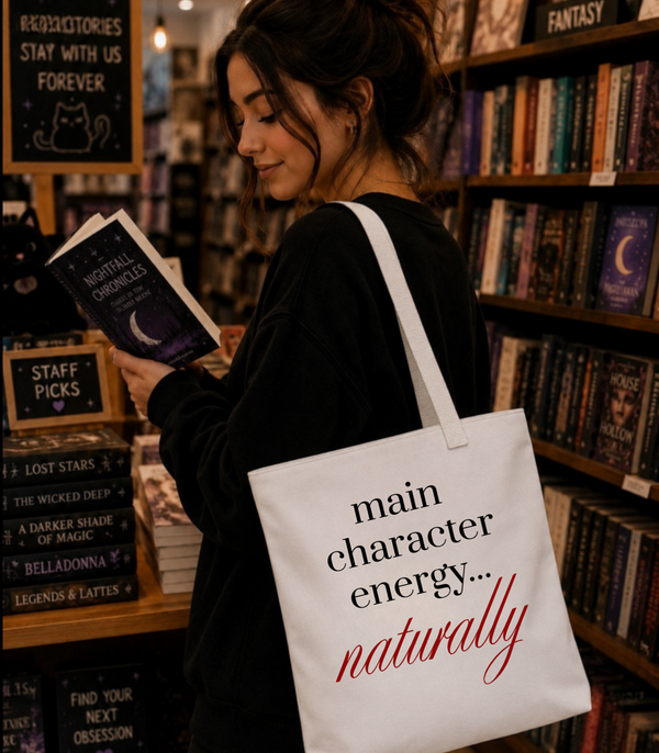 Main Character Energy Tote Bag — "naturally" Canvas Tote