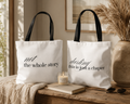 Darling, This Is Just a Chapter — Inspirational Canvas Tote Bag
