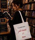 Contents: Plot Twists & Turns — Literary Quote Canvas Tote Bag