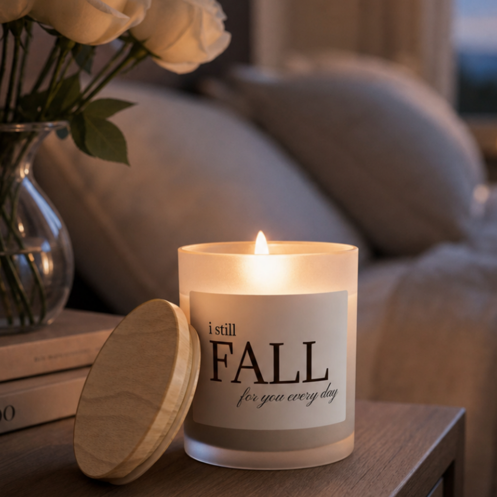 I Still Fall for You Every Day Candle — Frosted Glass 11oz
