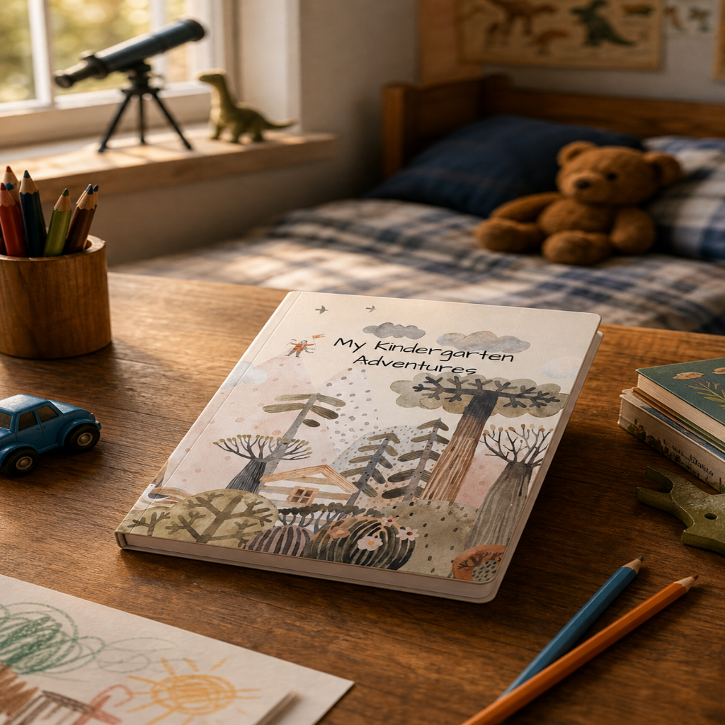 Softcover Journal — "My Kindergarten Adventures" Kids Forest Adventure Notebook