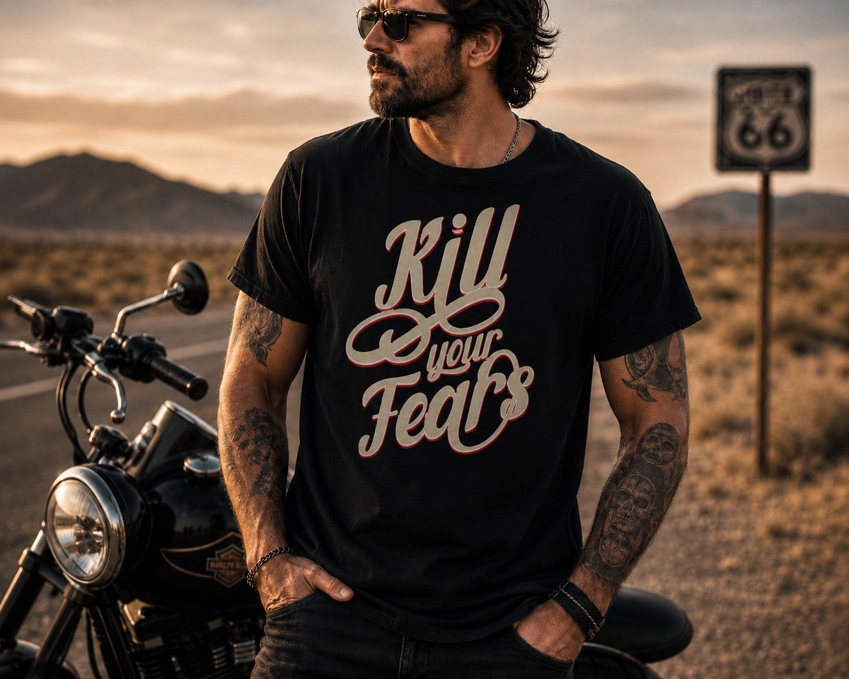 Kill Your Fears Vintage Graphic T-Shirt | Vintage Script Tee