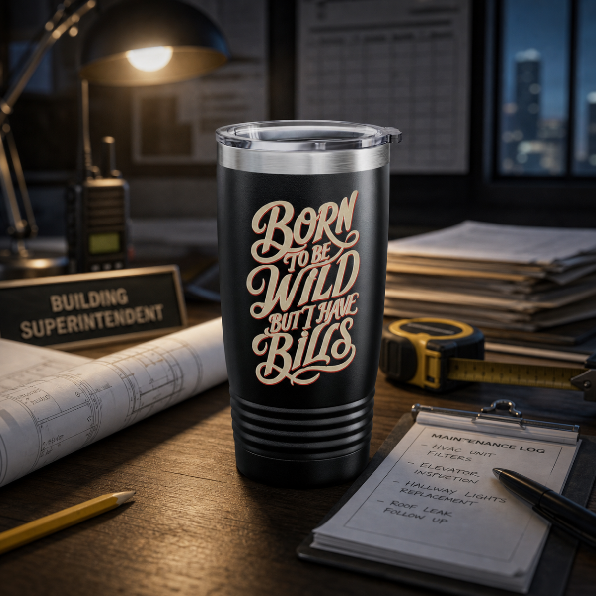 Born to Be Wild But I Have Bills — 20oz Tumbler