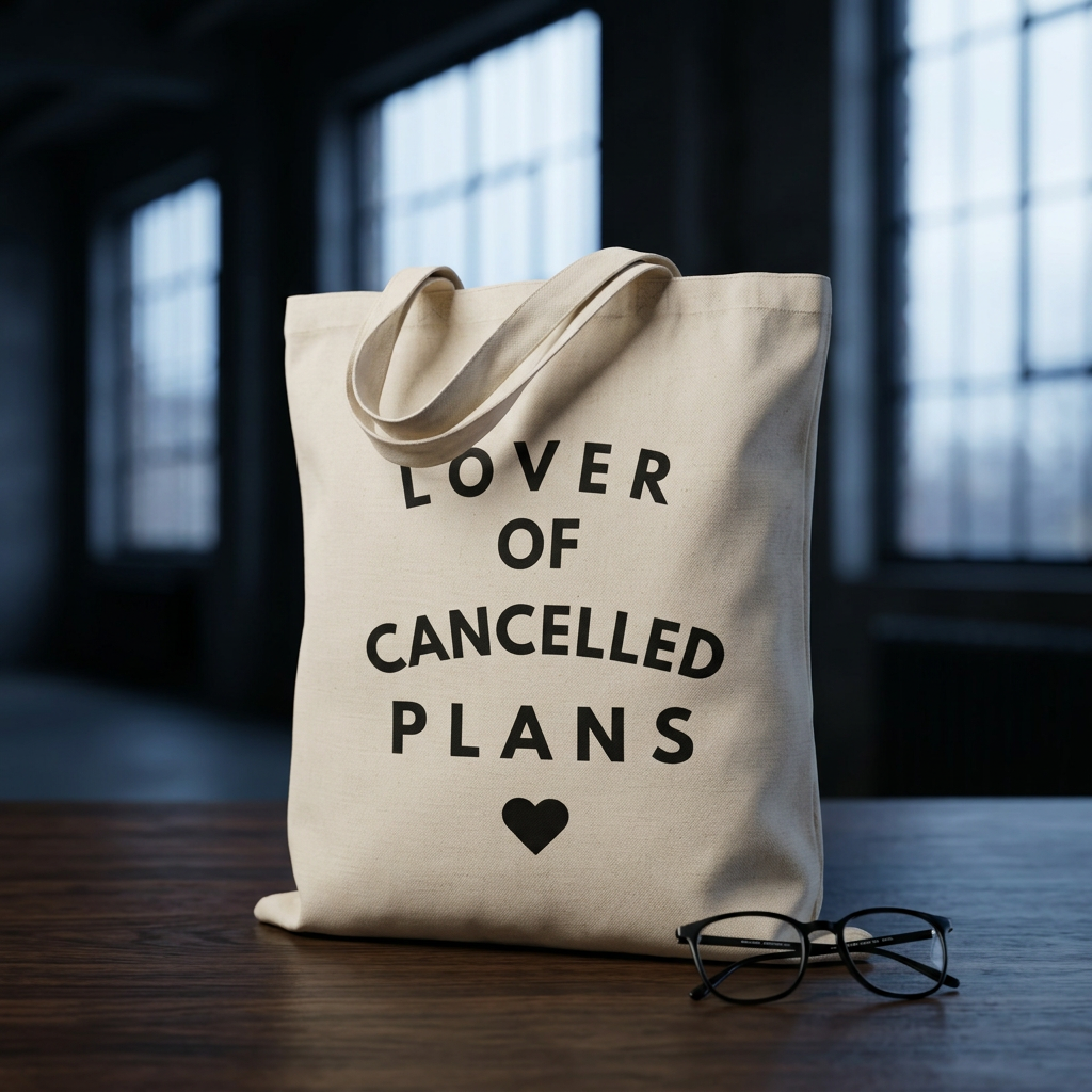 Tote Bag  | Lover of Cancelled Plans Cotton Canvas Reusable Shopper
