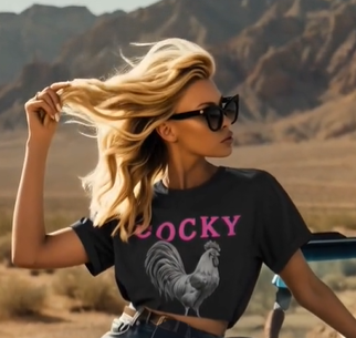 Cocky Rooster T-Shirt Graphic Vintage Tee