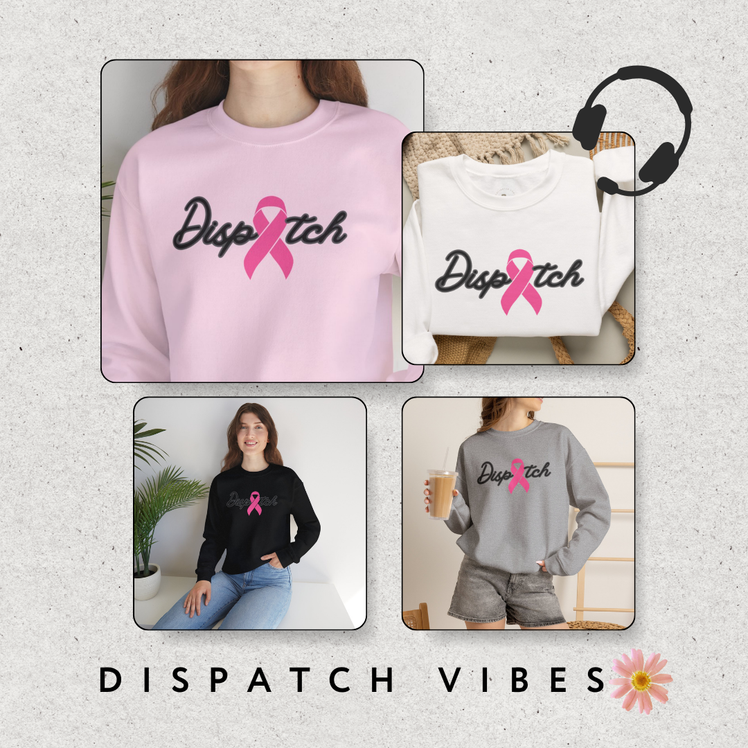 Dispatch 911 Emergency Breast Cancer Awareness Crewneck