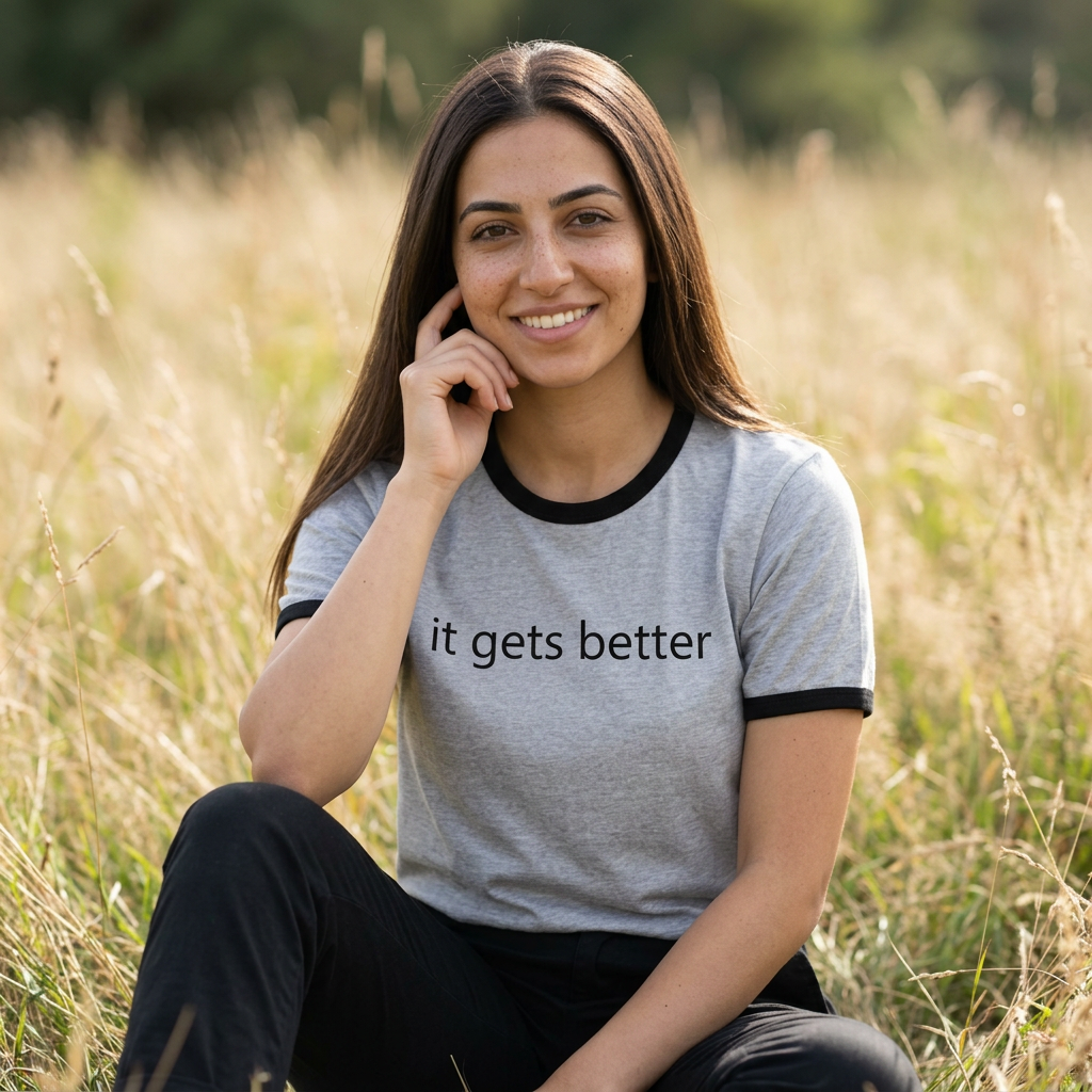 It Gets Better Ringer T‑Shirt — Inspirational Minimalist Tee