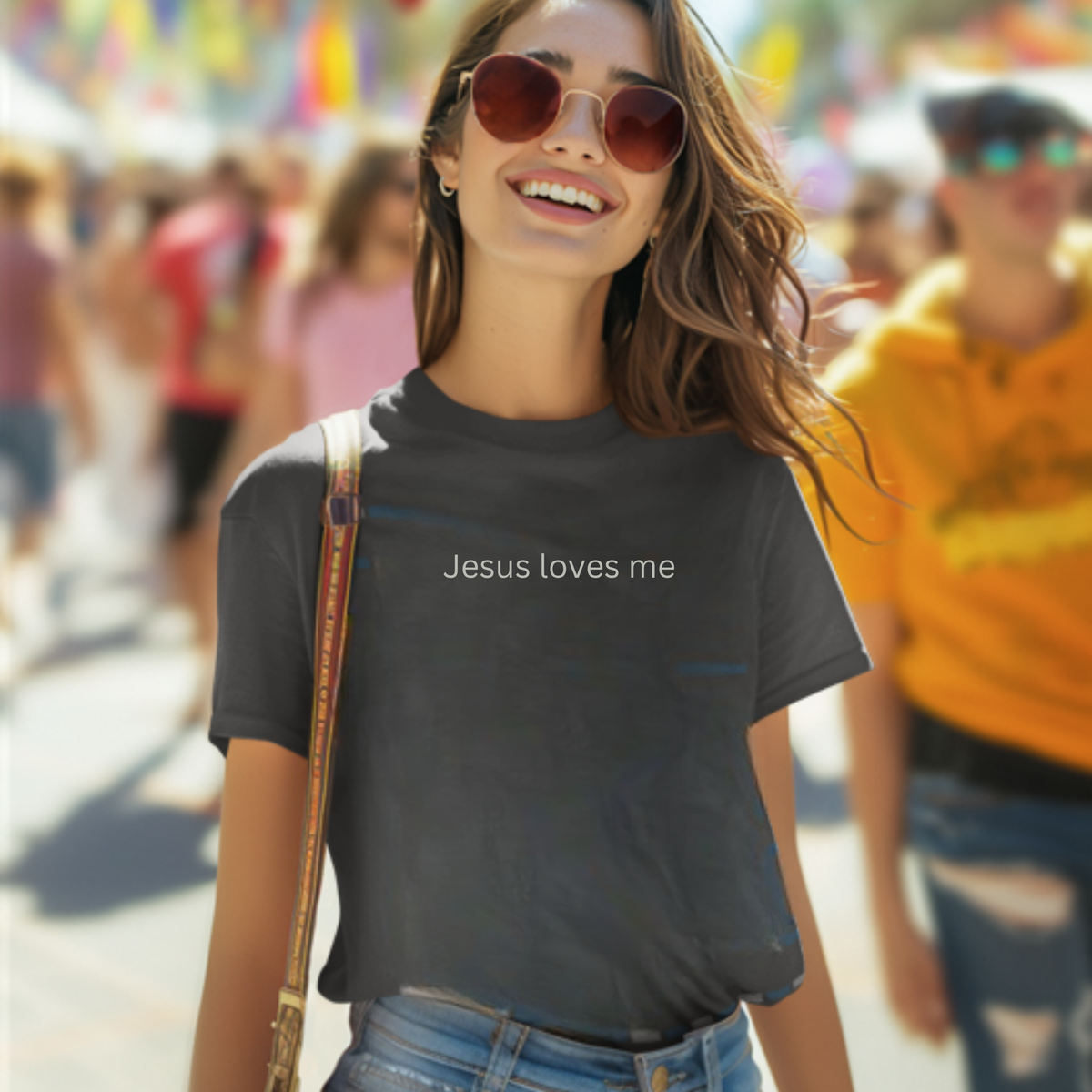 Jesus Loves Me Tee — Minimalist Christian Faith Shirt for Women