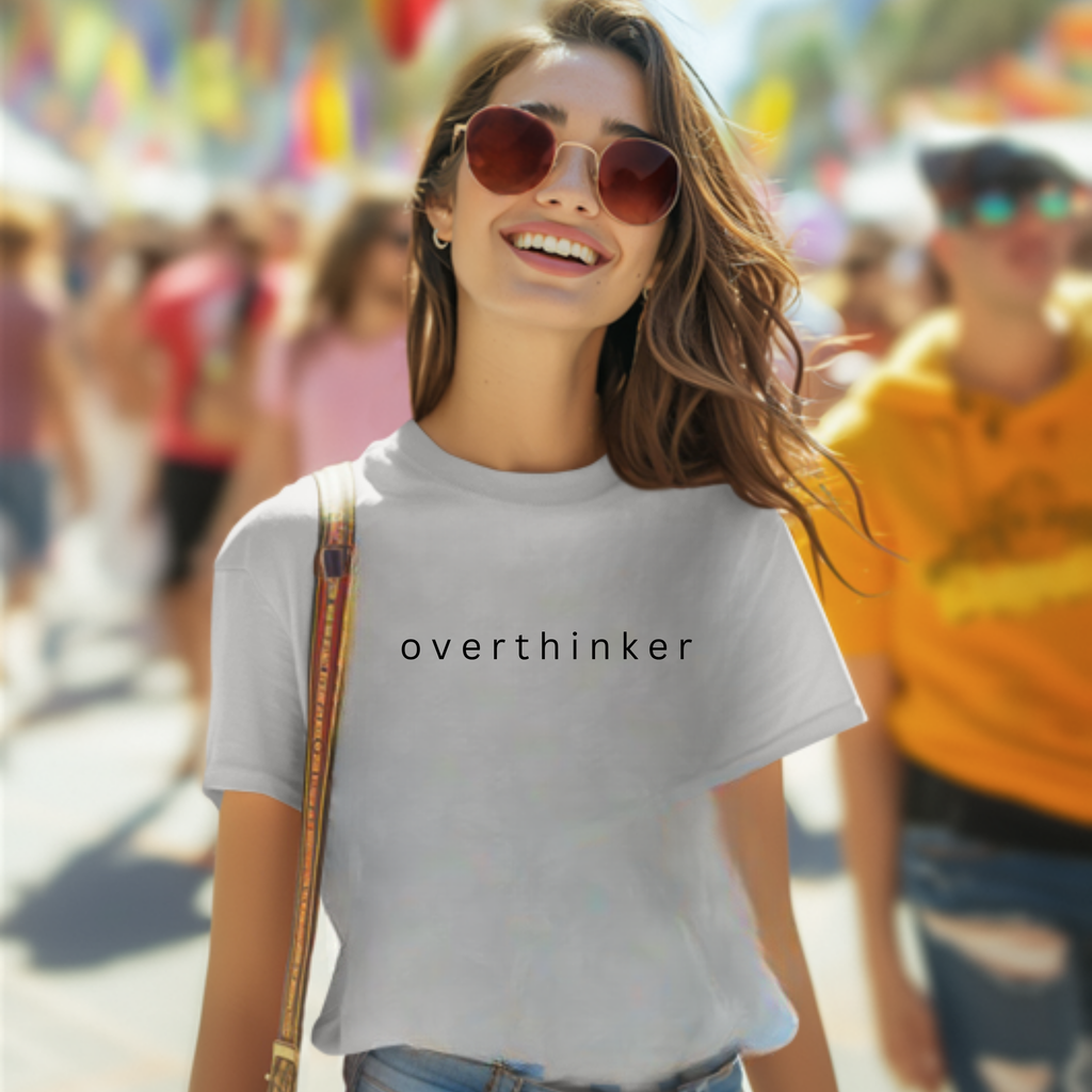 Overthinker Graphic Tee — Women’s Casual Minimalist T-Shirt