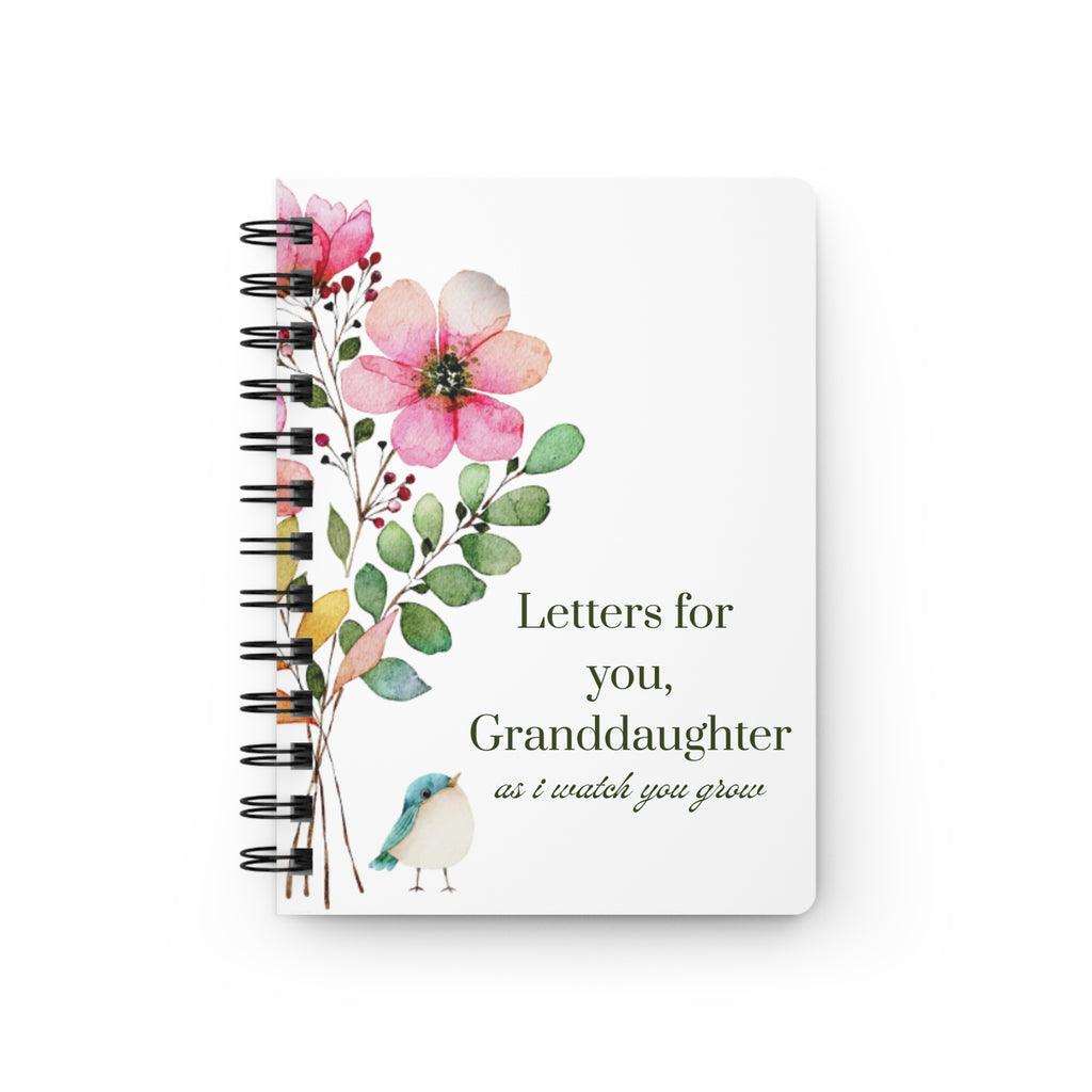 Letters for You, Granddaughter Spiral Journal — Keepsake Floral Memory Notebook
