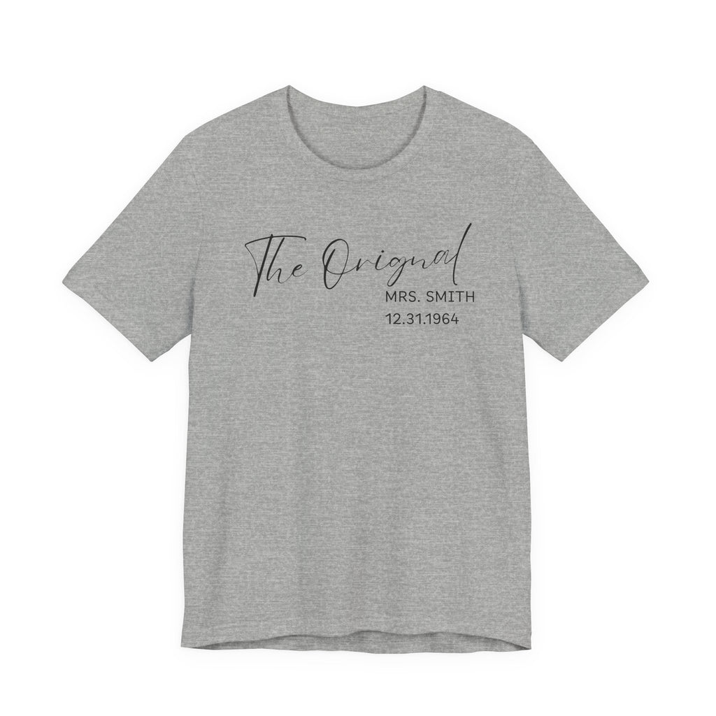 The O.G. Mrs. Script Bridal T-Shirt — Personalized Mrs. Tee