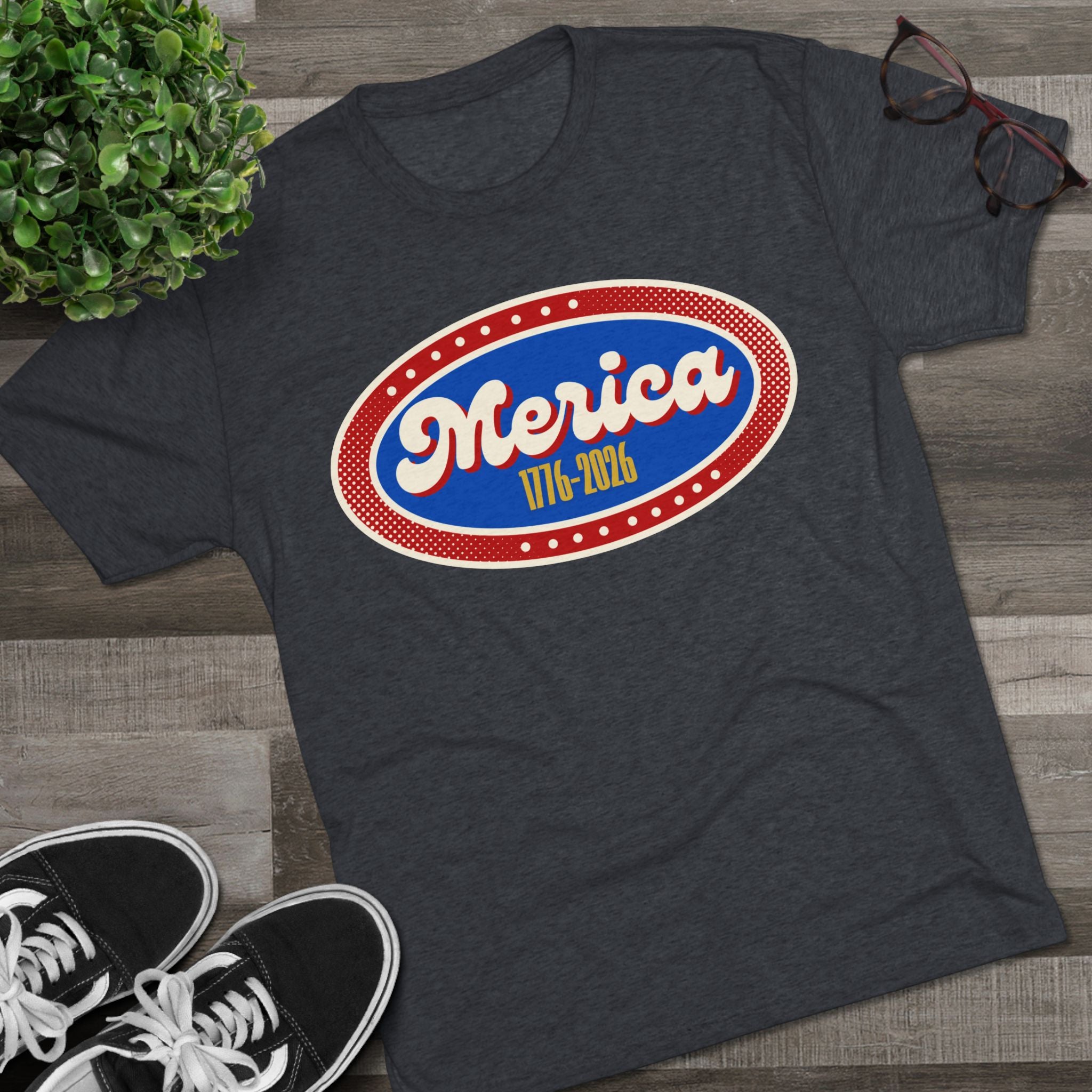 Merica 1776-2026 Tee — Vintage Patriotic Fourth of July Shirt