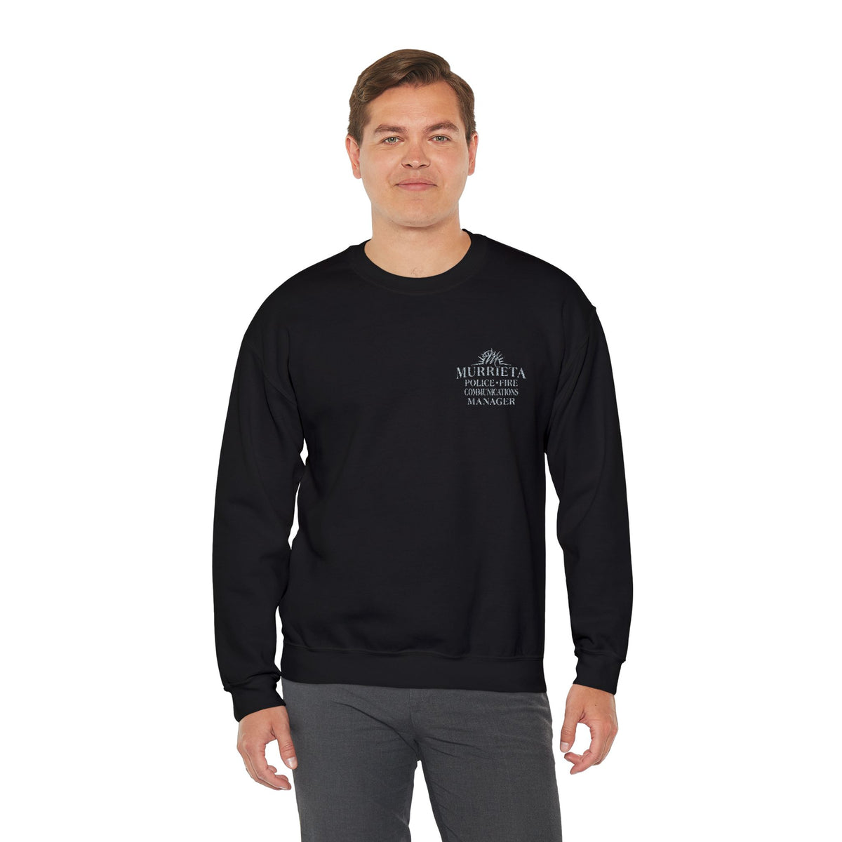 MPD MANAGER Unisex Embroidered  Logo Crewneck Sweatshirt