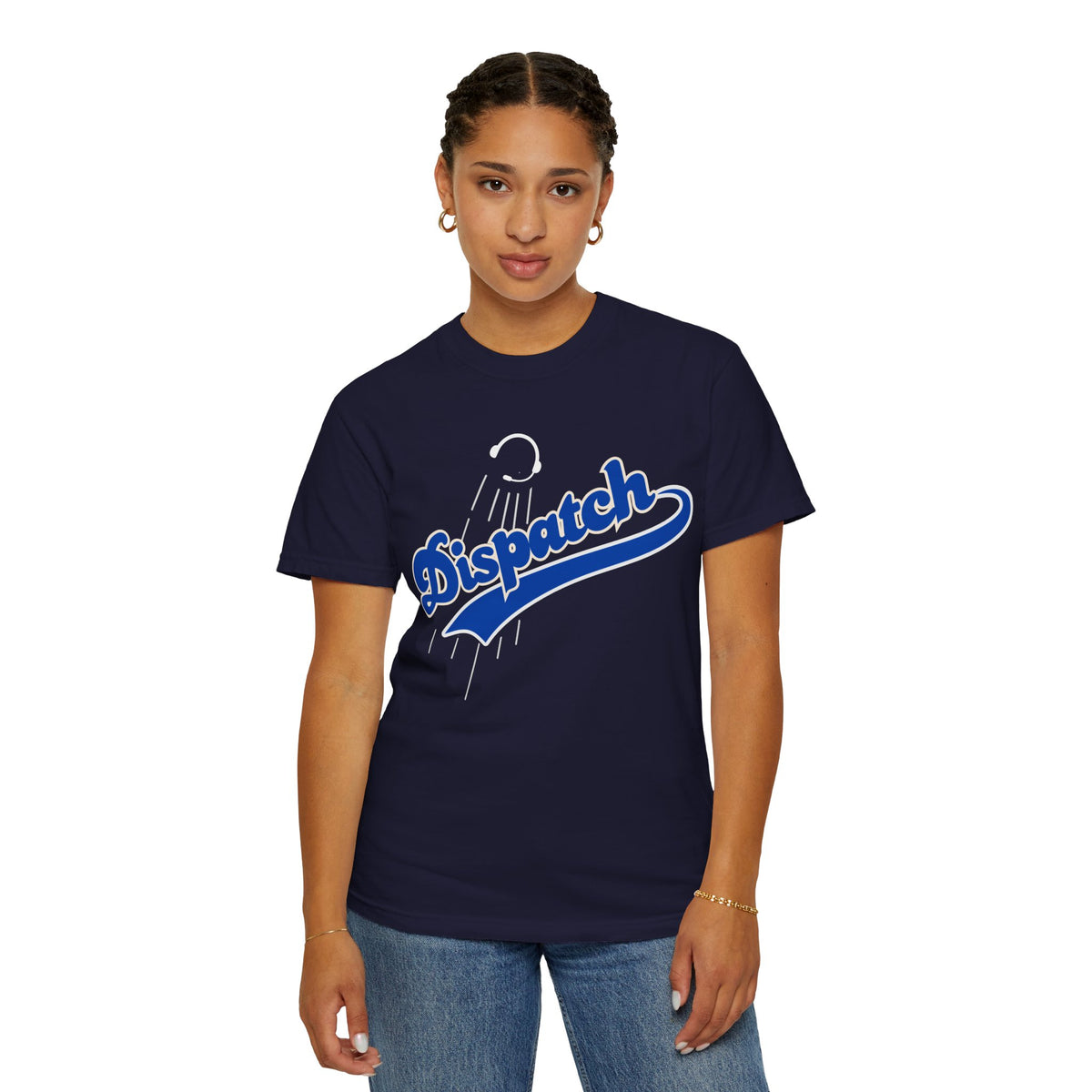 911 Dispatch Script Logo Retro Baseball T-Shirt