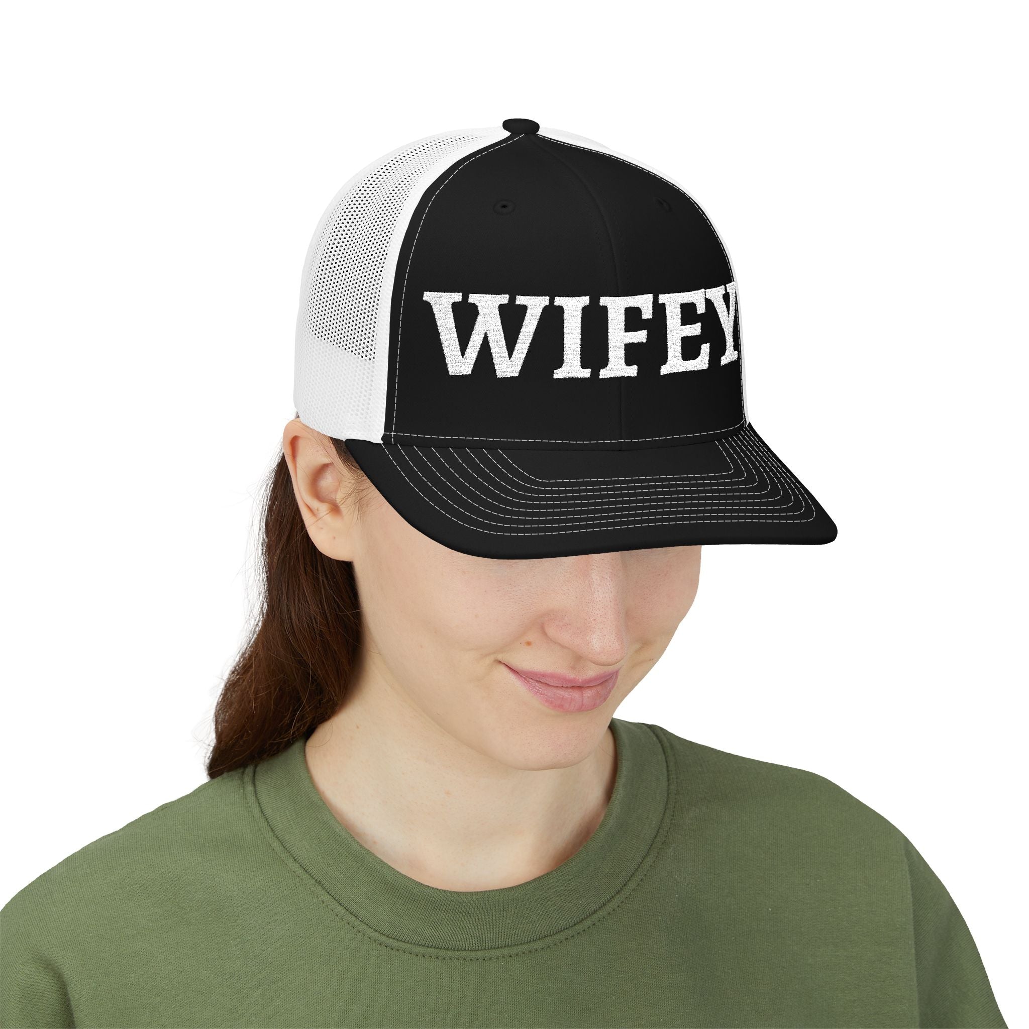 Wifey Trucker Hat – Embroidered Snapback Cap for Brides, Bachelorette & Newlyweds