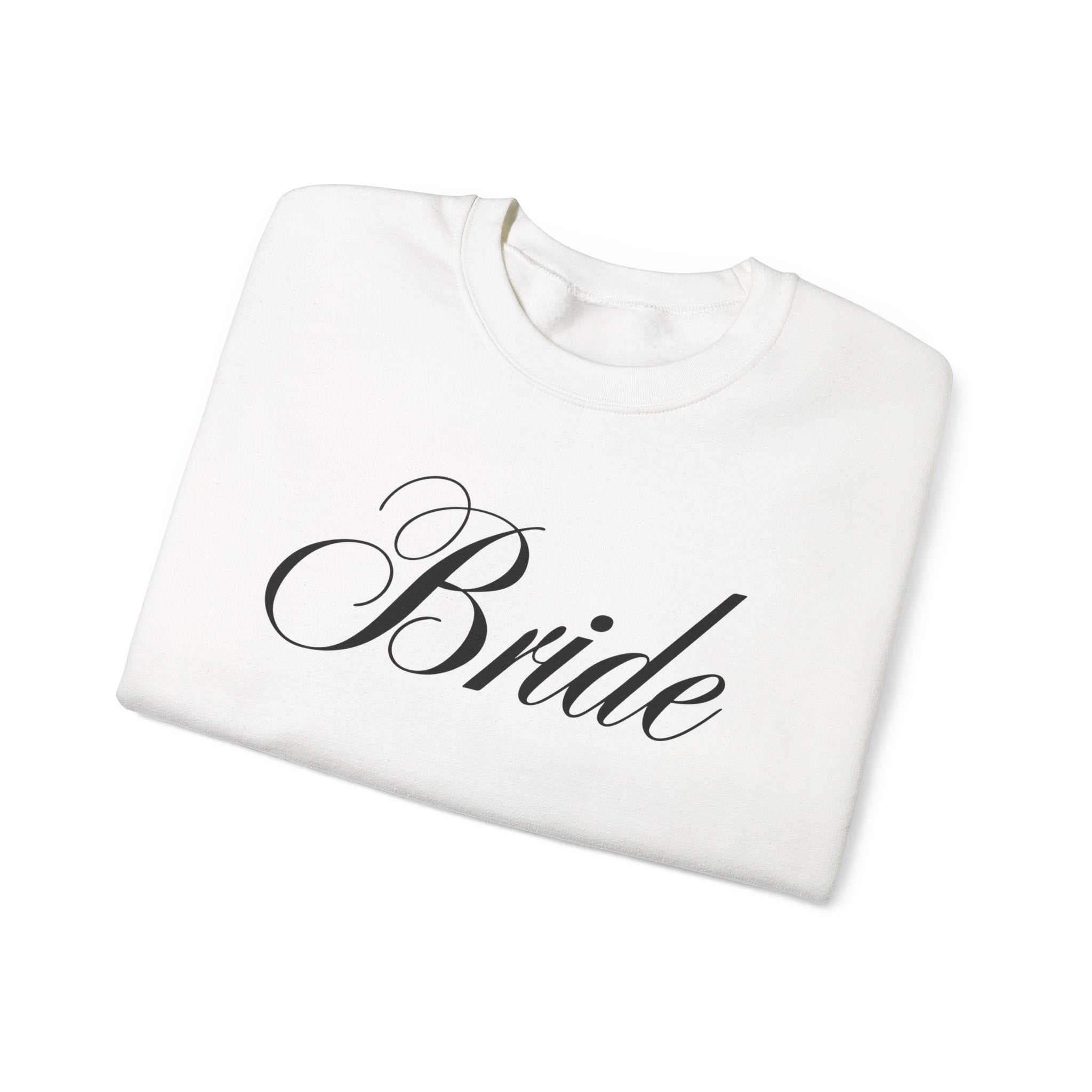 Bride Script Sweatshirt — Bridal Crewneck Pullover for Bachelorette & Wedding Day