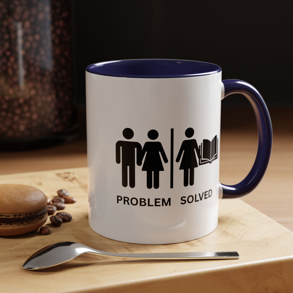 Coffee Mug — Problem Solved Funny Book Lover Gift