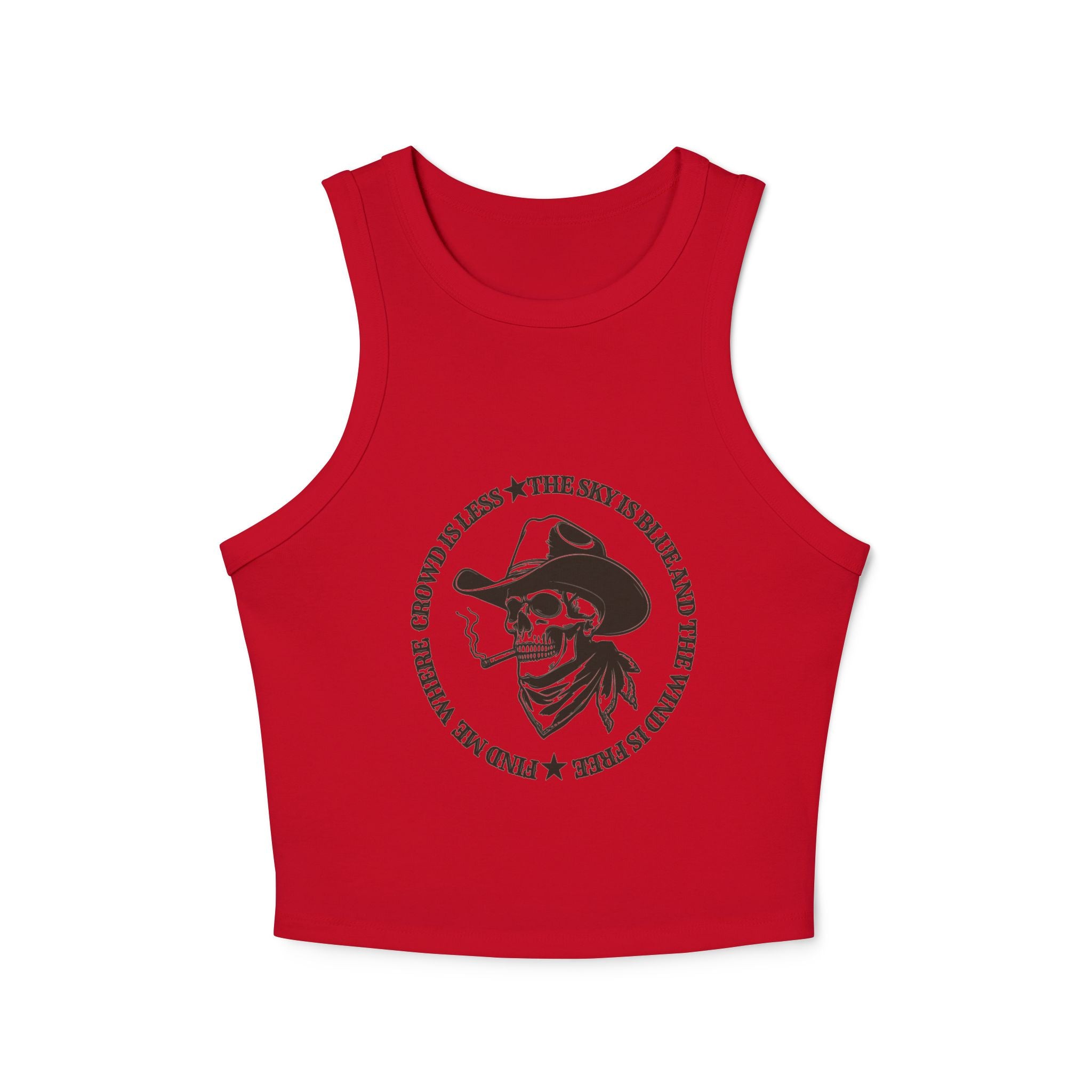 Find Me Where the Crowd is Less Racer Tank Top