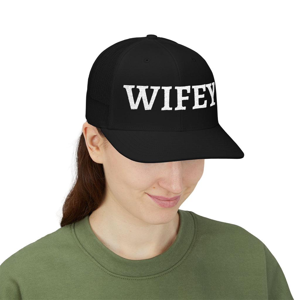 Wifey Trucker Hat – Embroidered Snapback Cap for Brides, Bachelorette & Newlyweds