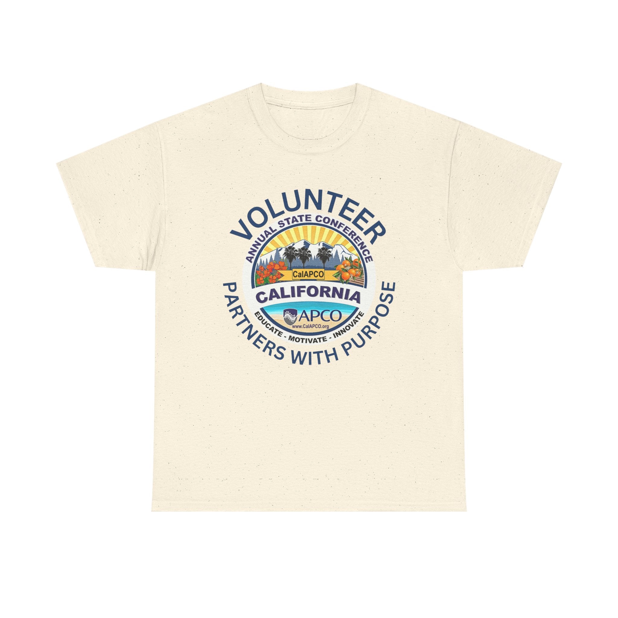 Volunteer T-Shirt — CalAPCO California State Conference  "Volunteer Partner with Purpose”