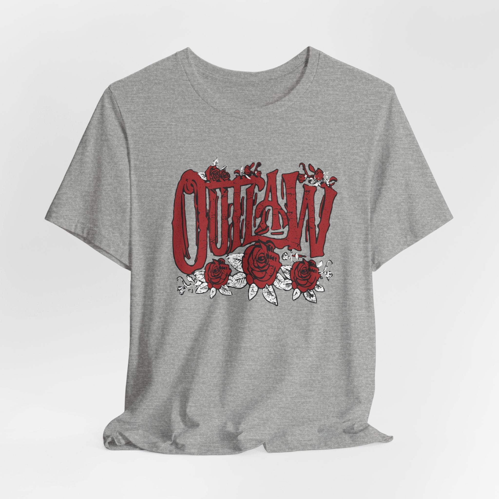 Outlaw Rose Vintage Gothic Floral T-Shirt