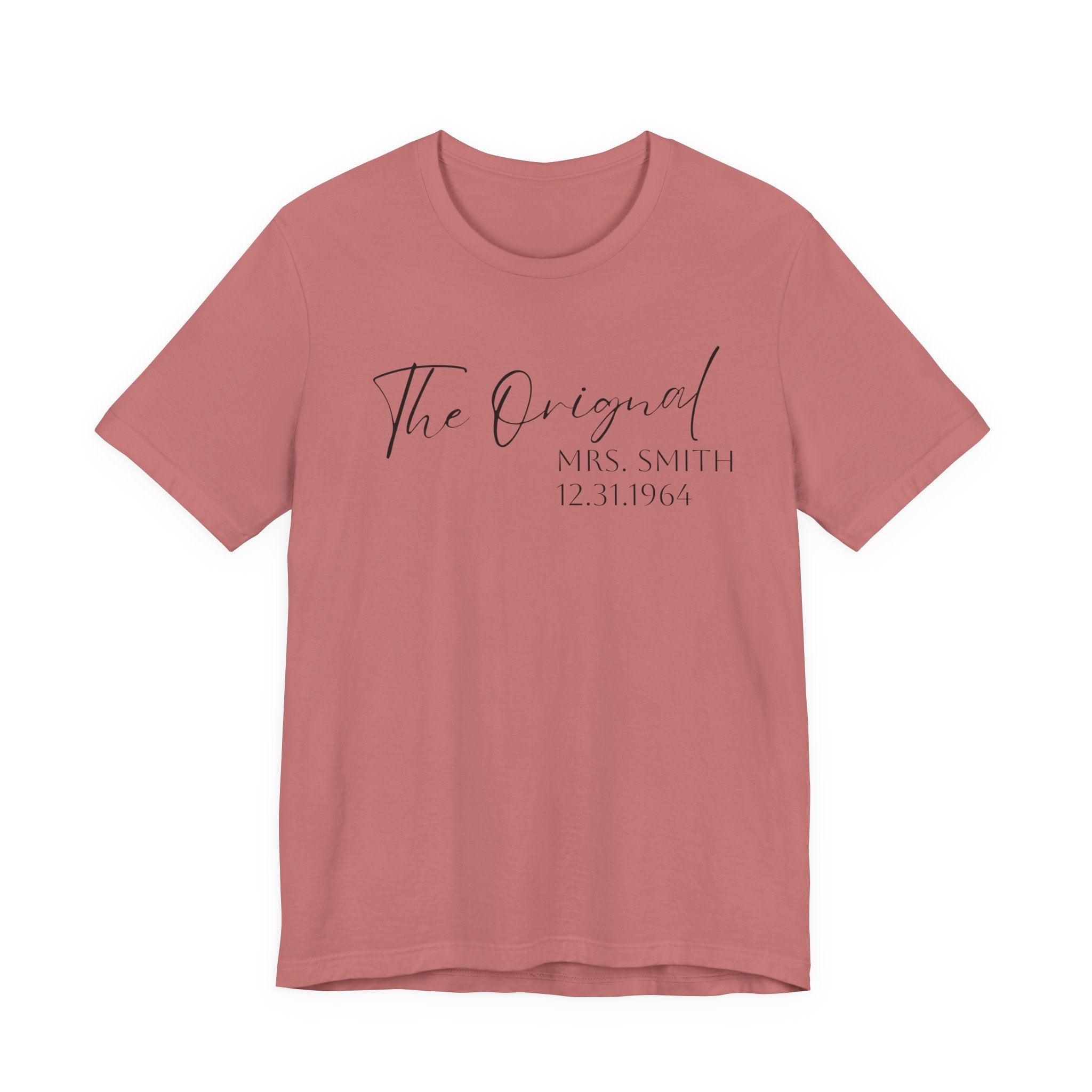 The O.G. Mrs. Script Bridal T-Shirt — Personalized Mrs. Tee