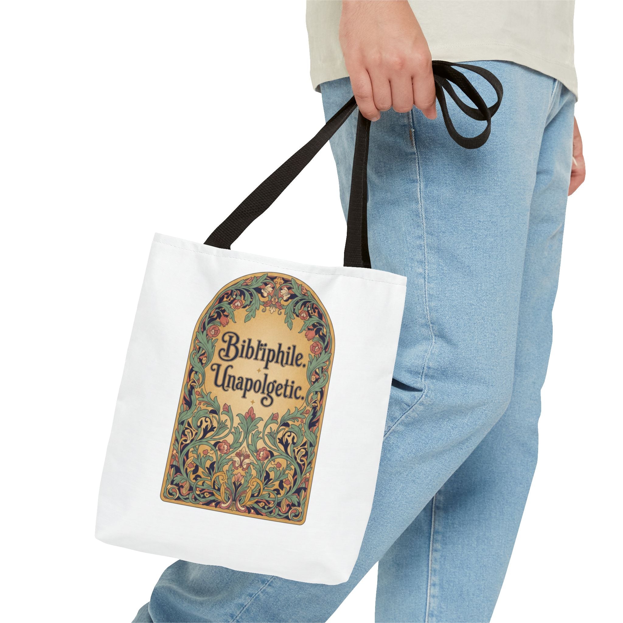 Bibliophile Tote Bag — "Bibliophile. Unapologetic." Vintage Floral Book-Lover Tote