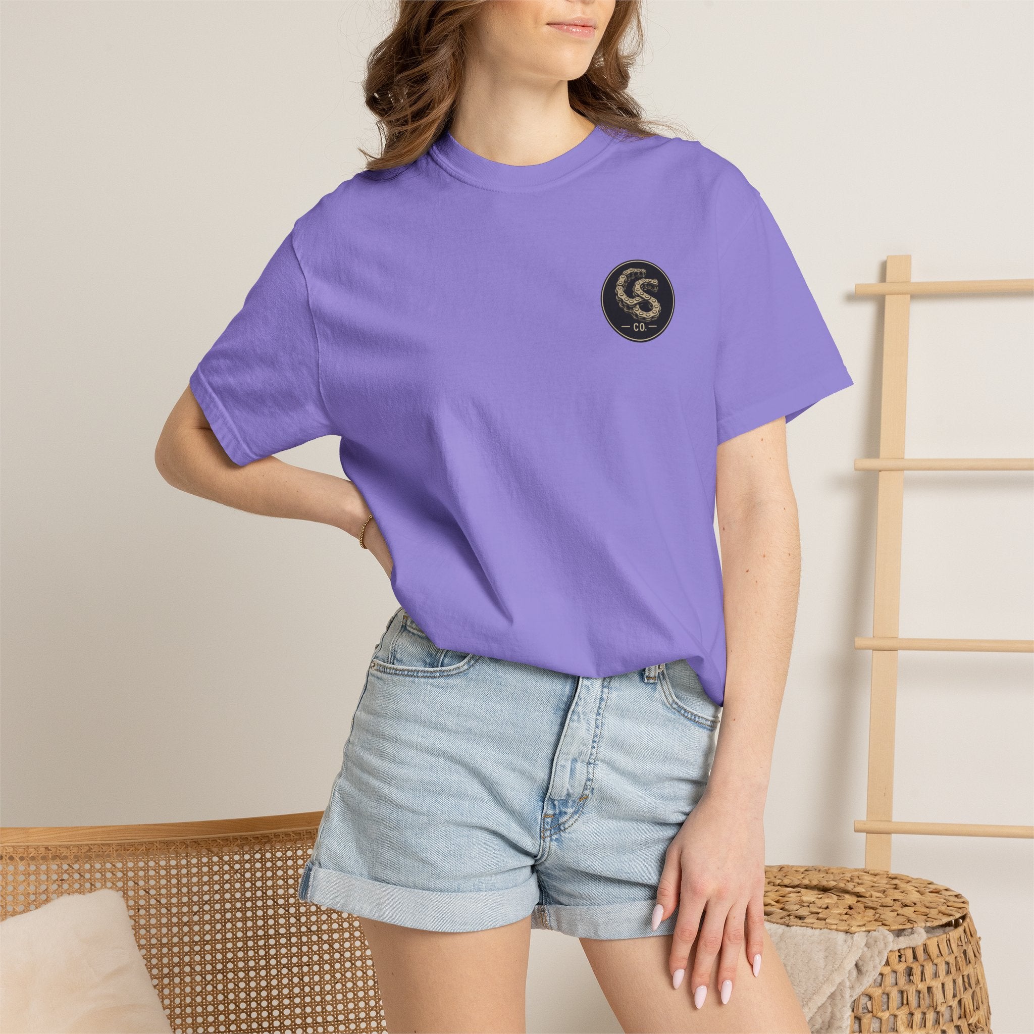 Alien Abduction Motorcycle T‑Shirt — Sci‑Fi Desert Rider Tee