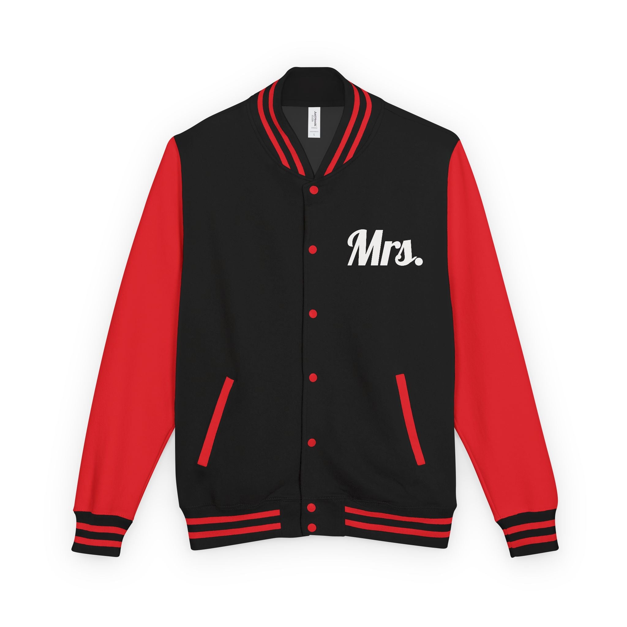Mrs. Letterman Jacket — 'Til Death Skeleton Heart Hands Varsity Jacket