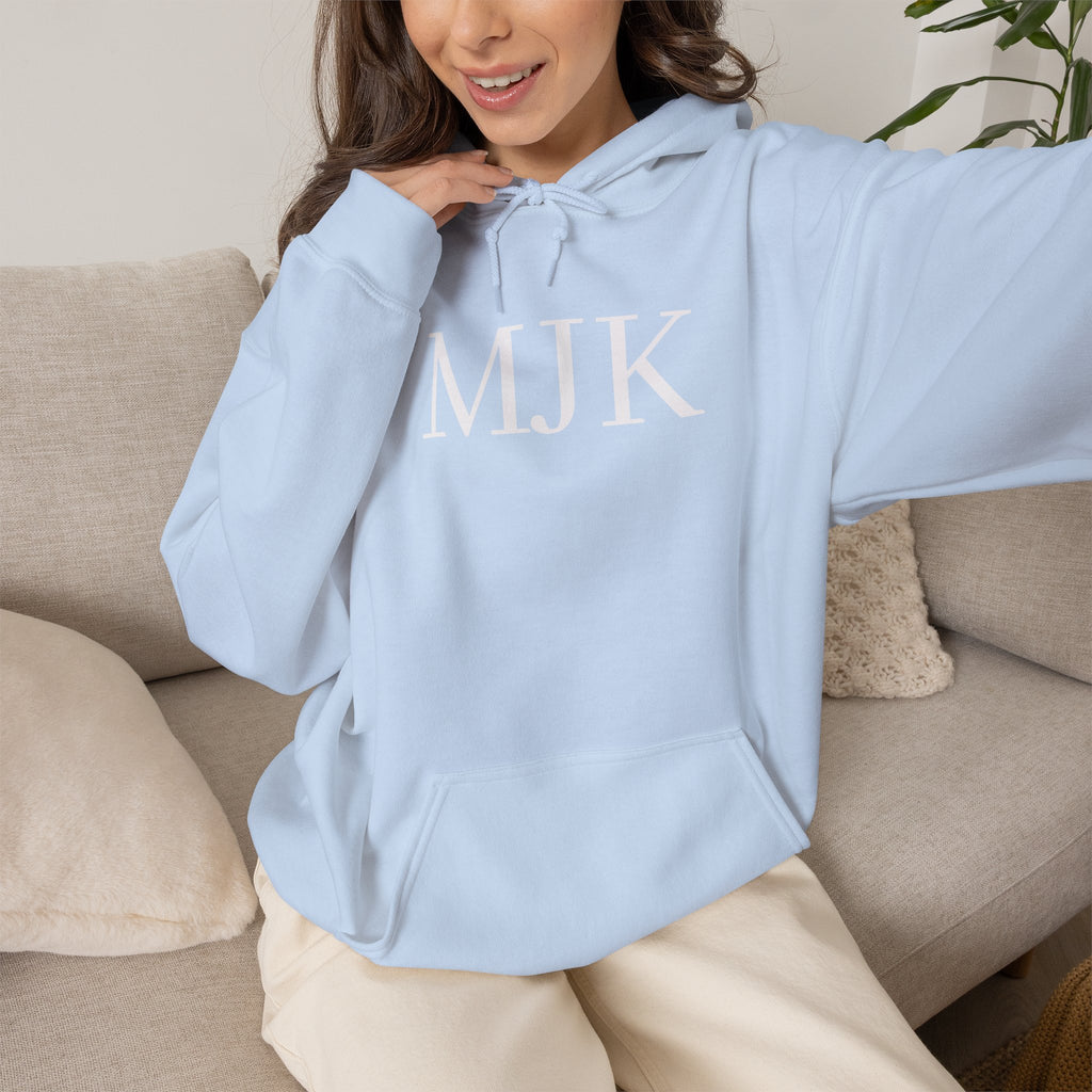 Personalized Monogram Hoodie — Classic Initials Pullover