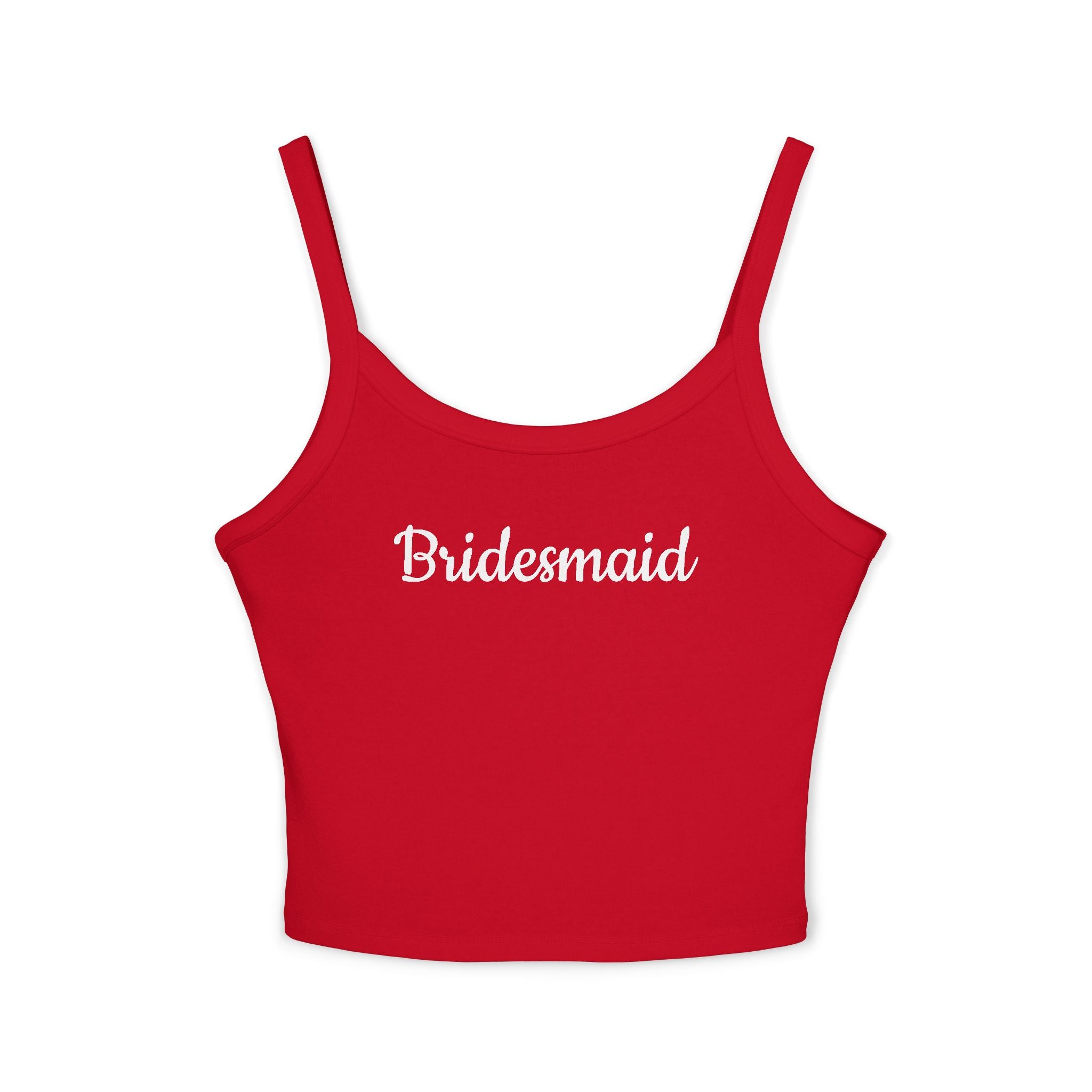 Bridesmaid Crop Tank — Bridal Party Spaghetti Strap Top