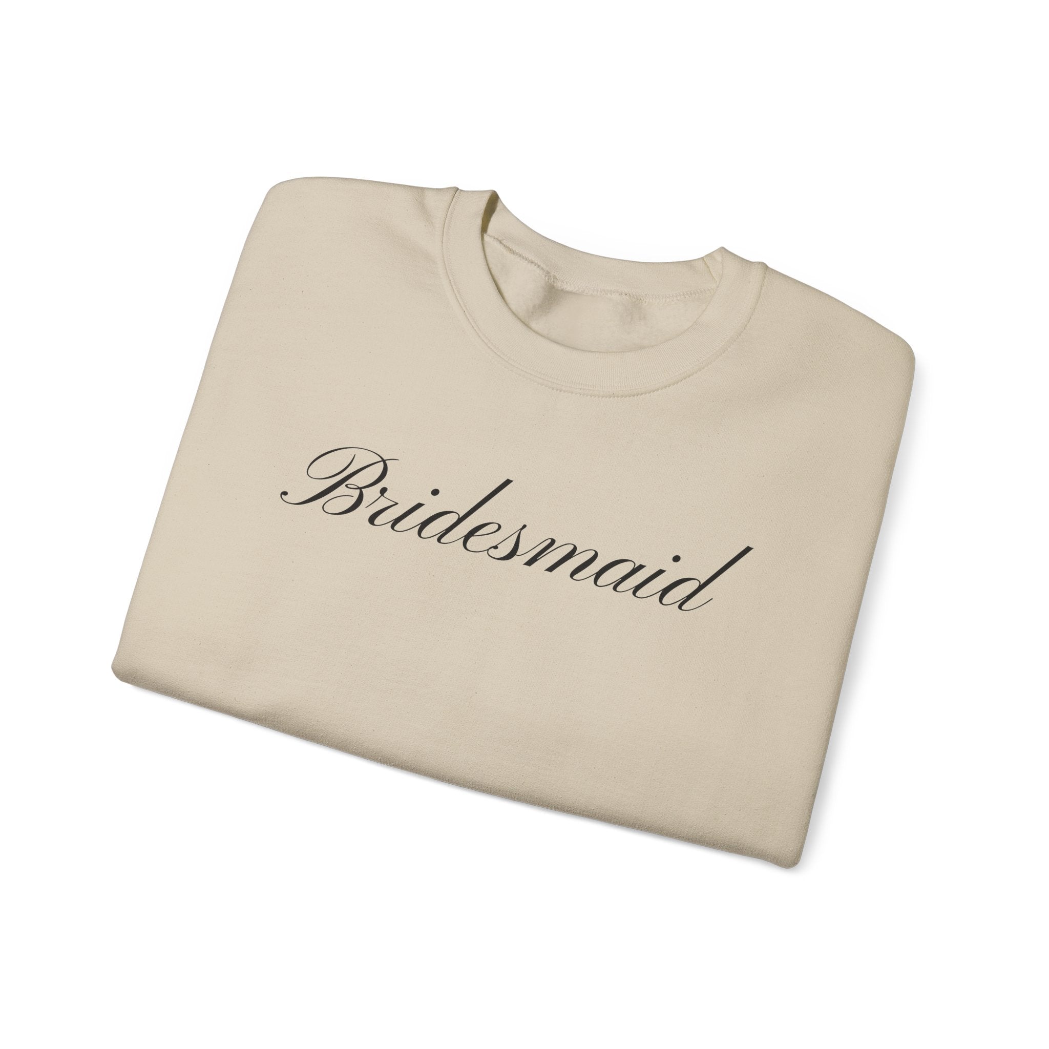 Bridesmaid Crewneck Sweatshirt - Elegant Script Bridal Party Pullover