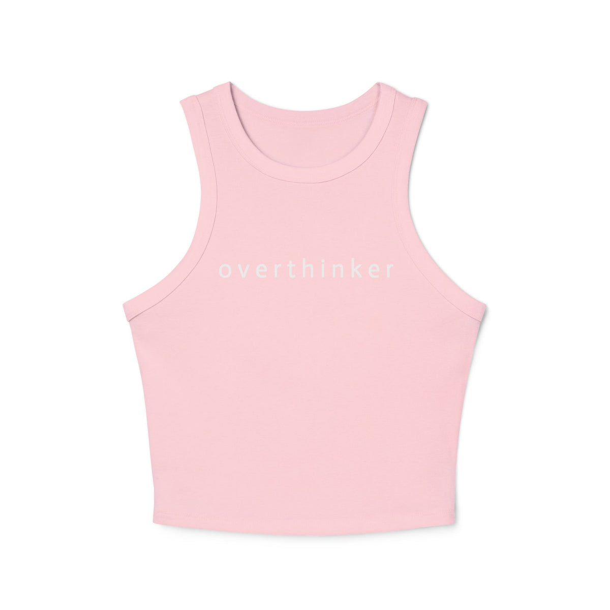 Overthinker Racer Tank Top — Women's Micro Rib Cropped Tank