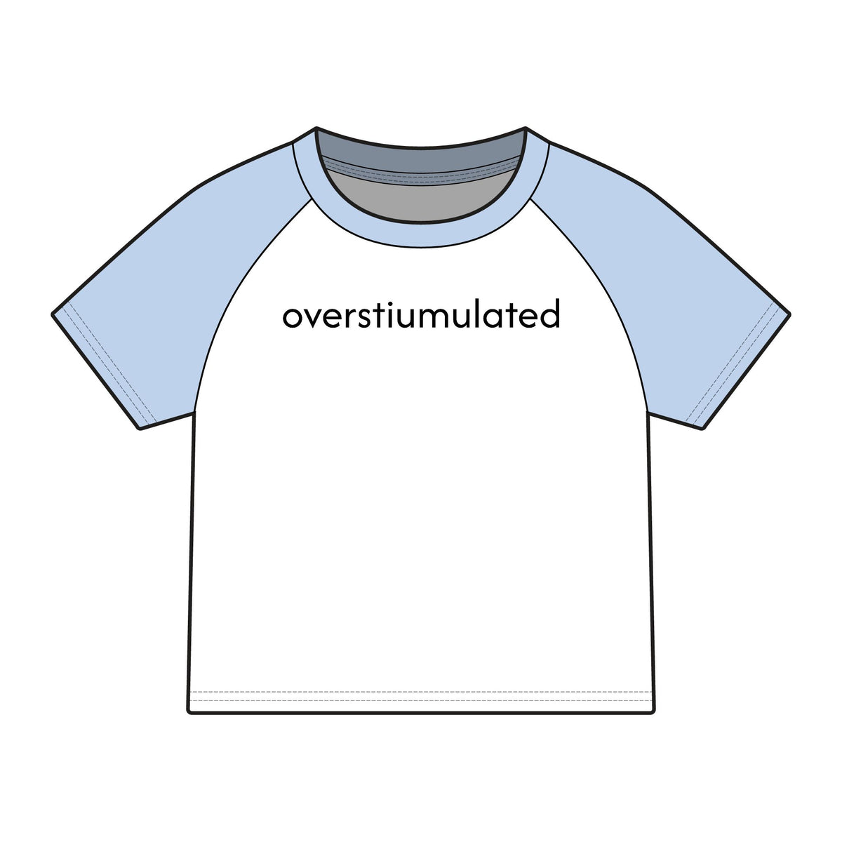 Overstimulated Raglan Baby Tee