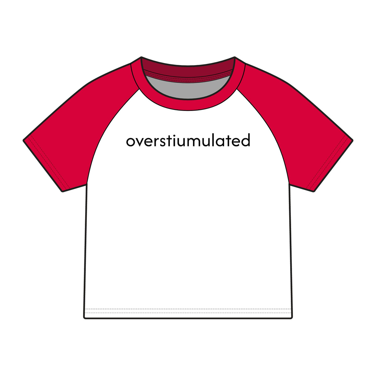 Overstimulated Raglan Baby Tee