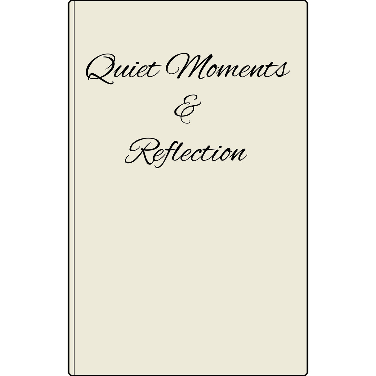 Quiet Moments & Reflection — Vegan Leather Journal