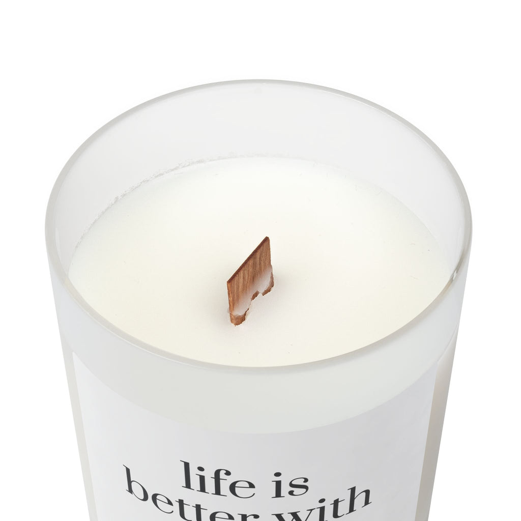 Life Is Better With Besties | Frosted Glass Candle | 11oz Wood Wick