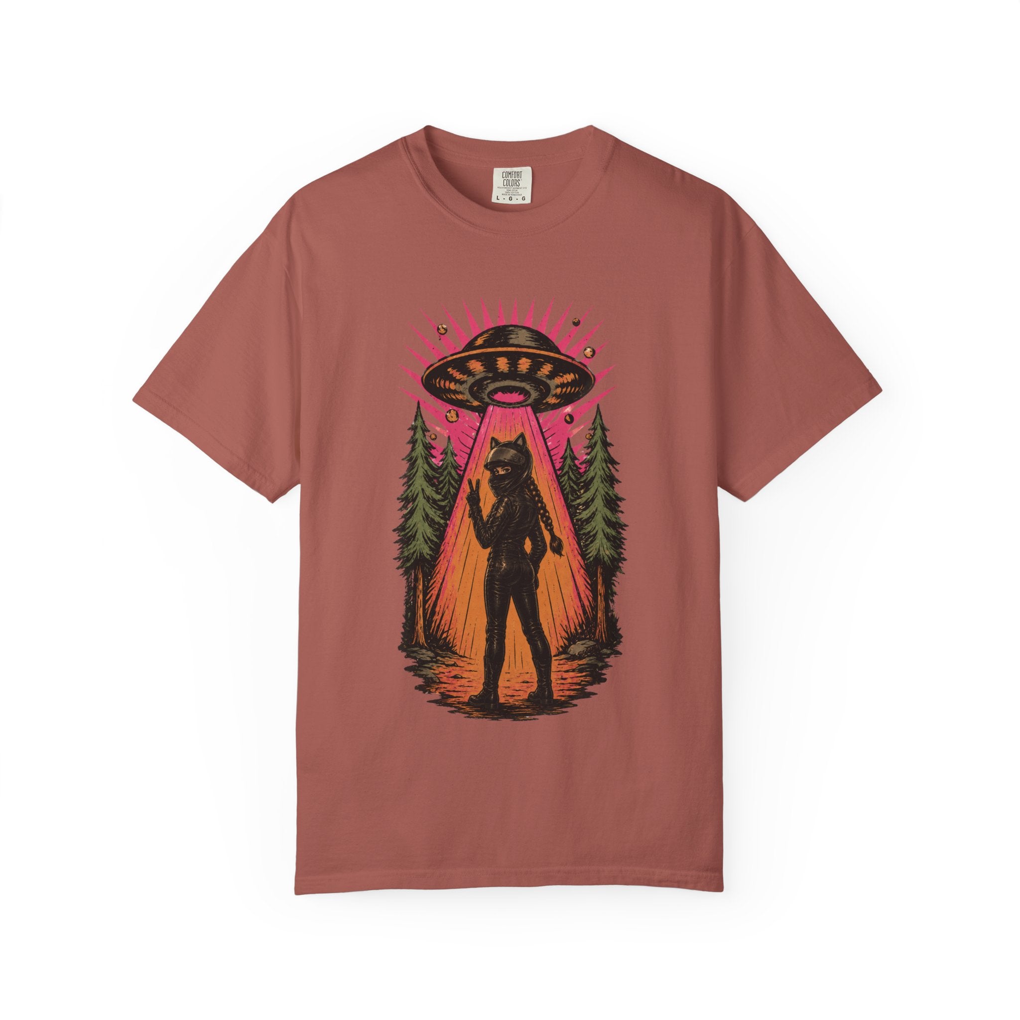 Beam Me Up Retro Rider T-shirt | Funny Quote Sci-Fi Tee