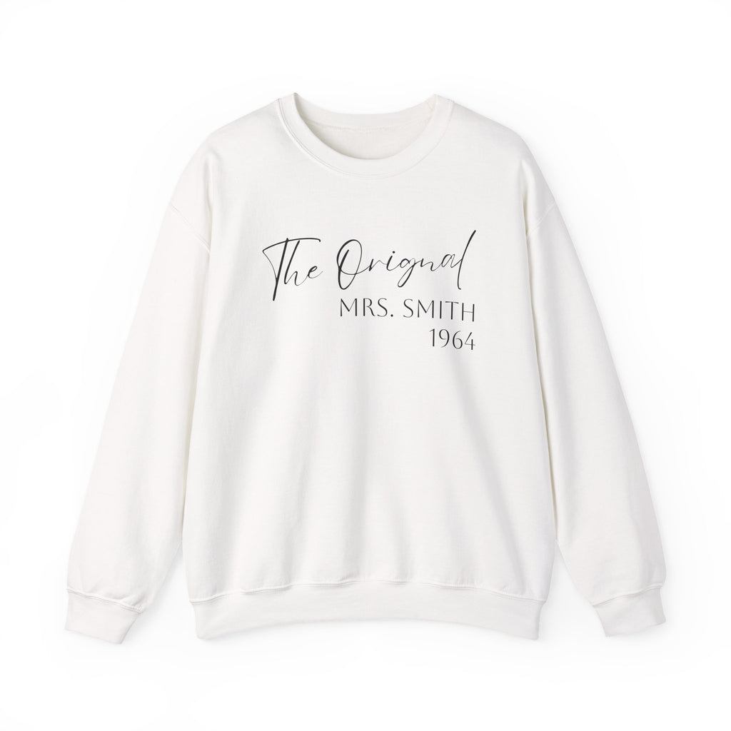 "The Original" Personalized Crewneck Sweatshirt — Custom Mrs. Gift