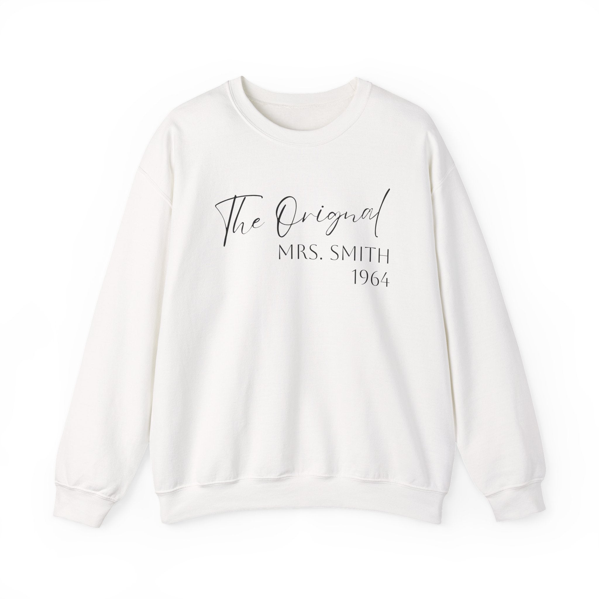 "The Original" Personalized Crewneck Sweatshirt — Custom Mrs. Gift