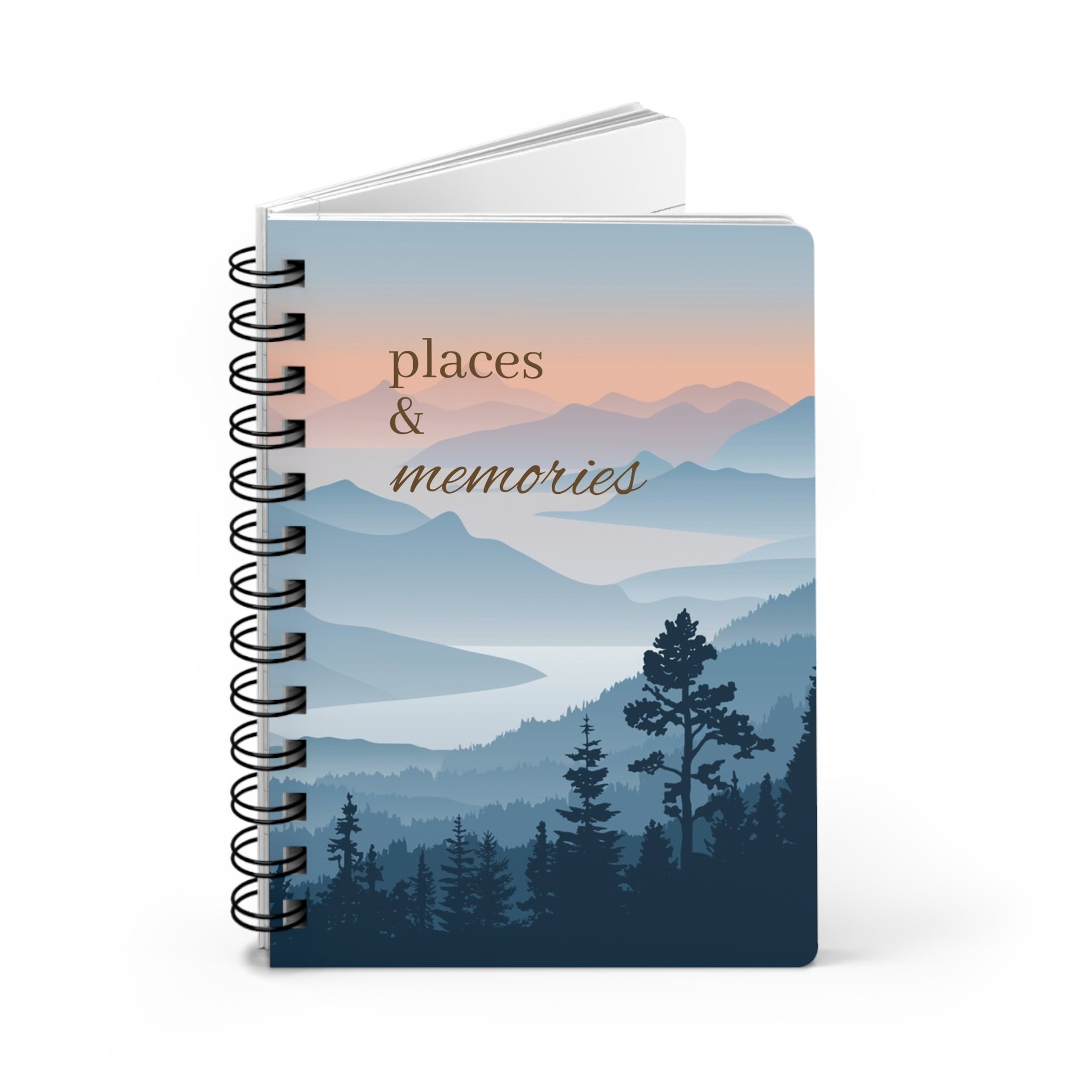 Places & Memories Spiral Notebook — Scenic Mountain Travel Journal
