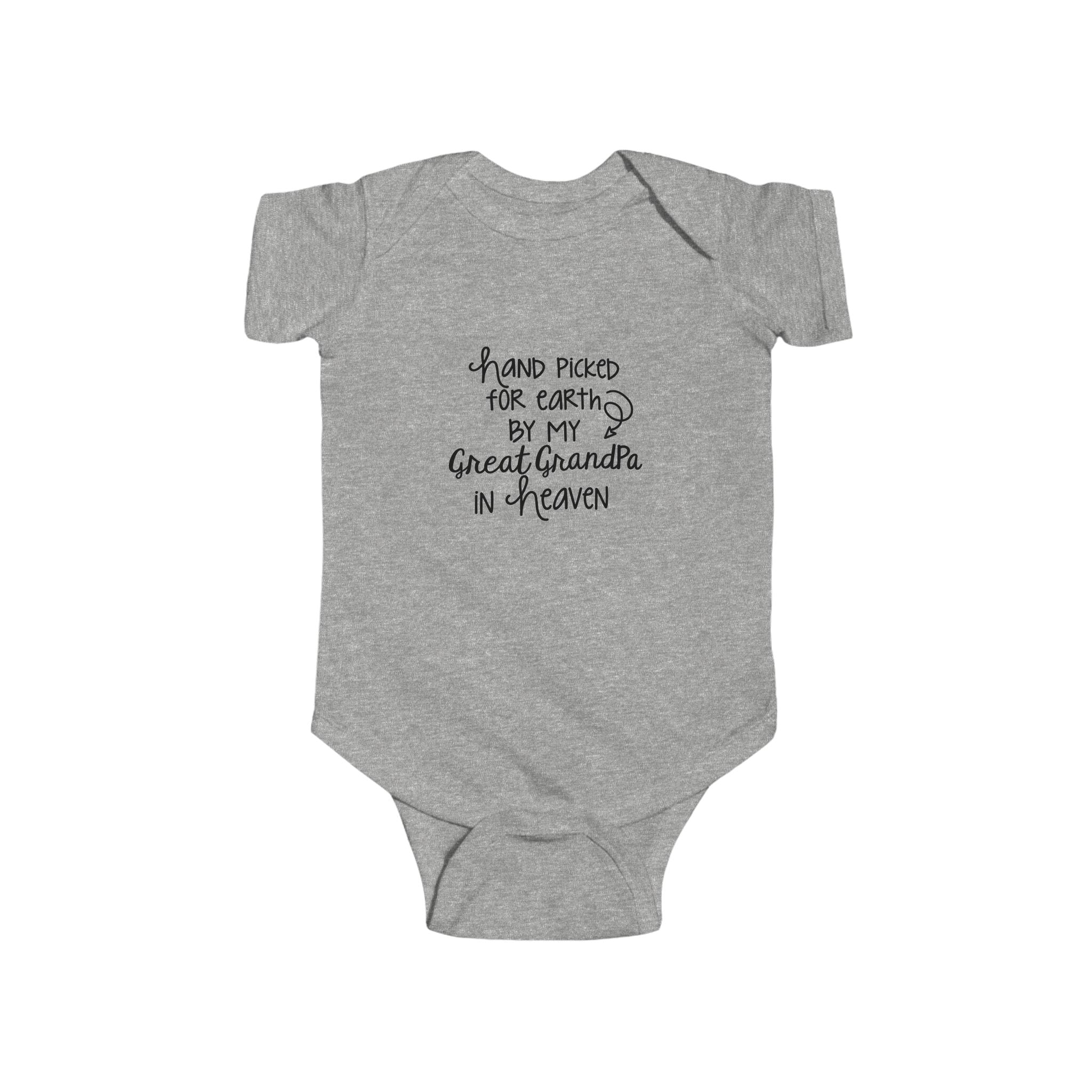 Infant Bodysuit — "Hand Picked for Earth by My Great Grandpa in Heaven" Memorial Baby One-Piece