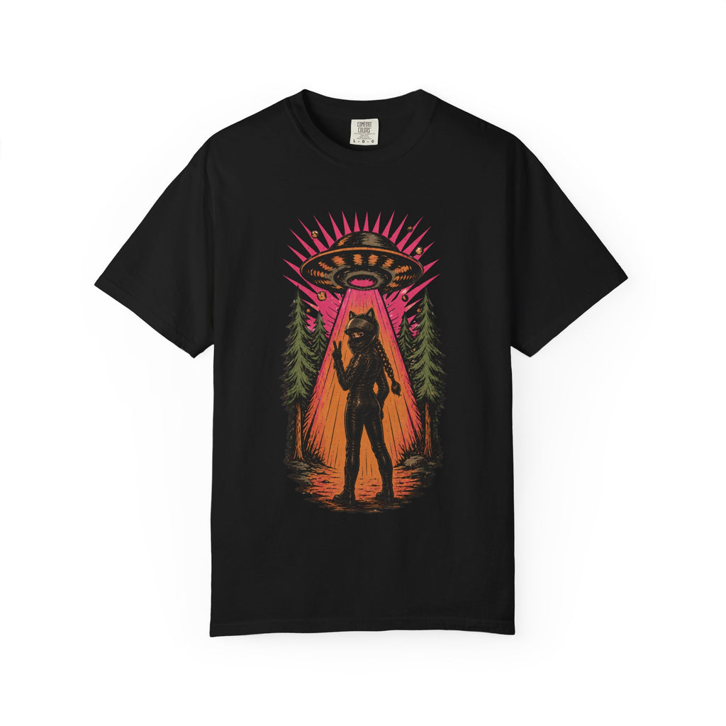 Beam Me Up Retro Rider T-shirt | Funny Quote Sci-Fi Tee