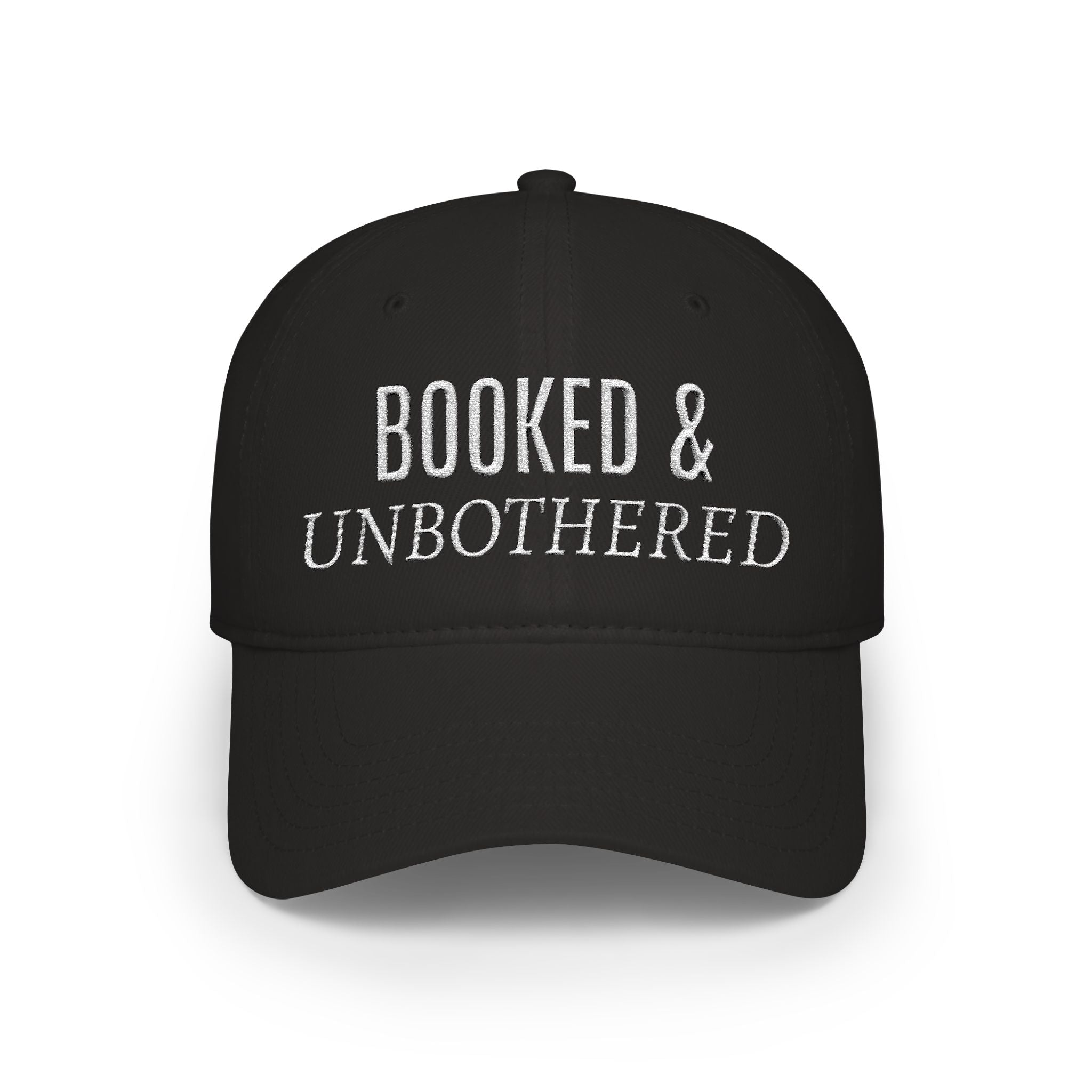 Booked & Unbothered Baseball Cap — Relaxed Reader Hat for Book Lovers