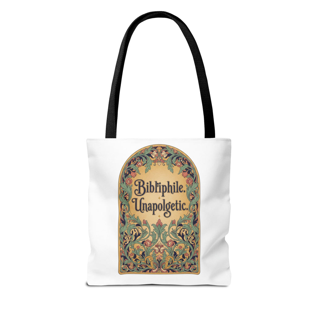 Bibliophile Tote Bag — "Bibliophile. Unapologetic." Vintage Floral Book-Lover Tote