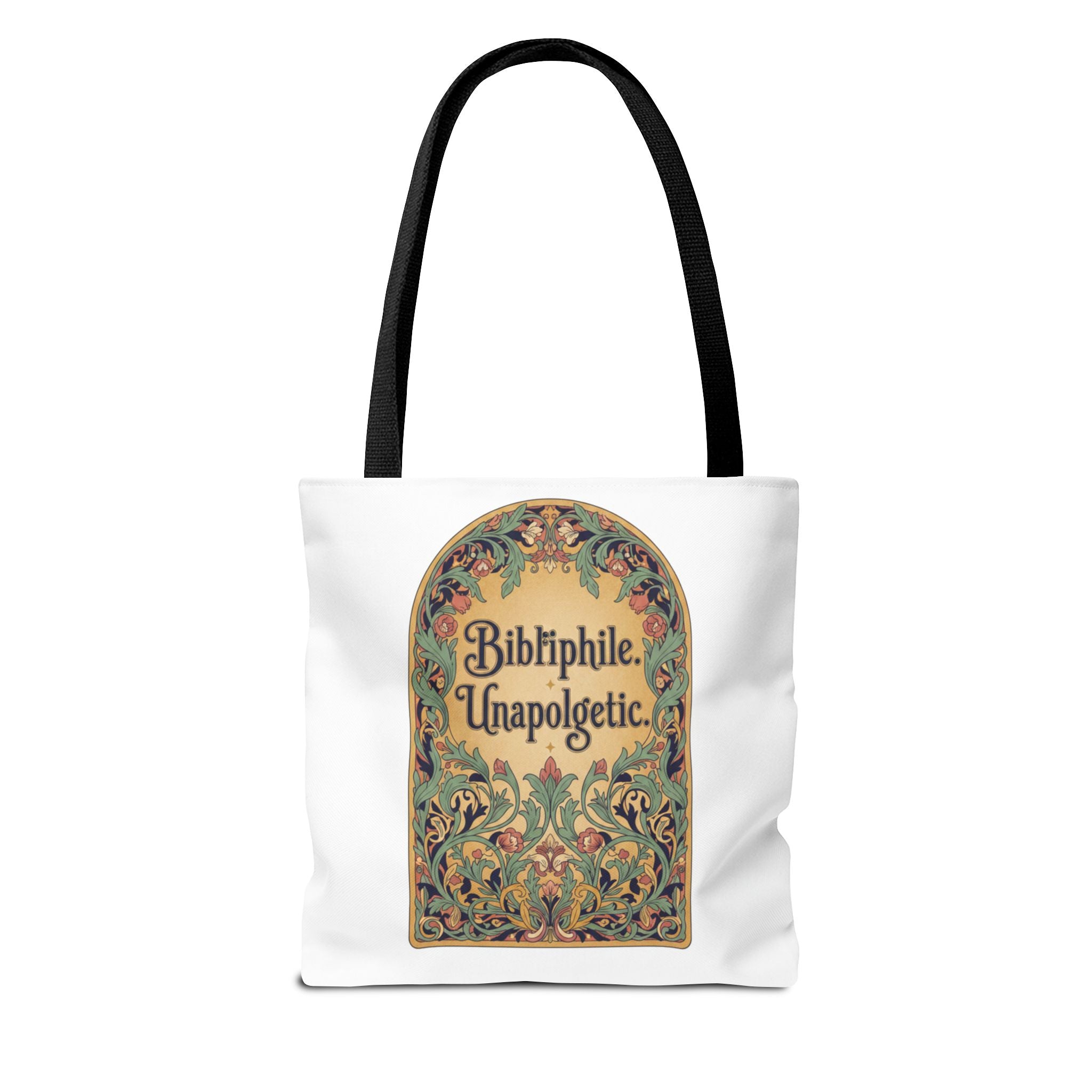 Bibliophile Tote Bag — "Bibliophile. Unapologetic." Vintage Floral Book-Lover Tote