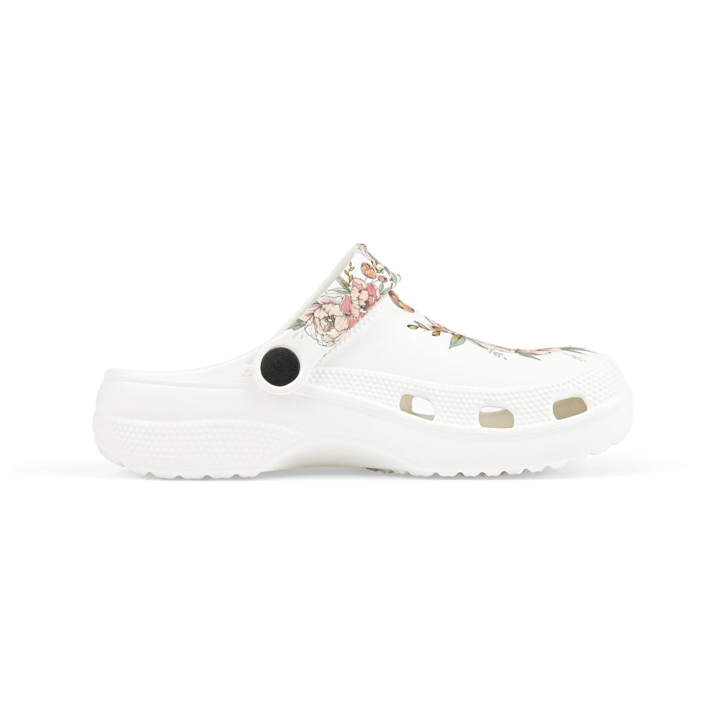 Floral Peony Kids Clogs | Blush Garden Print