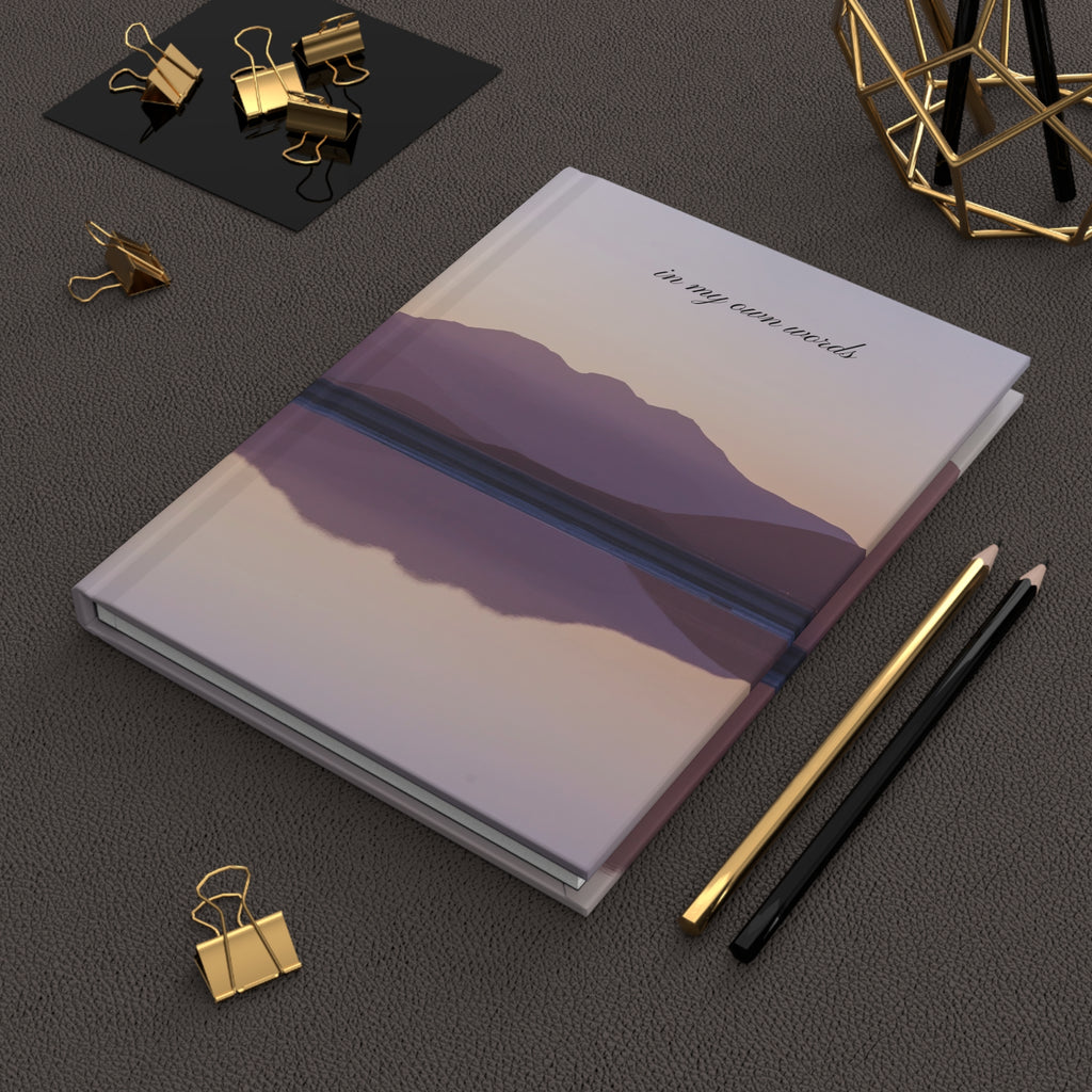 Serene Mountain Reflection Hardcover Journal | 'in my own words'